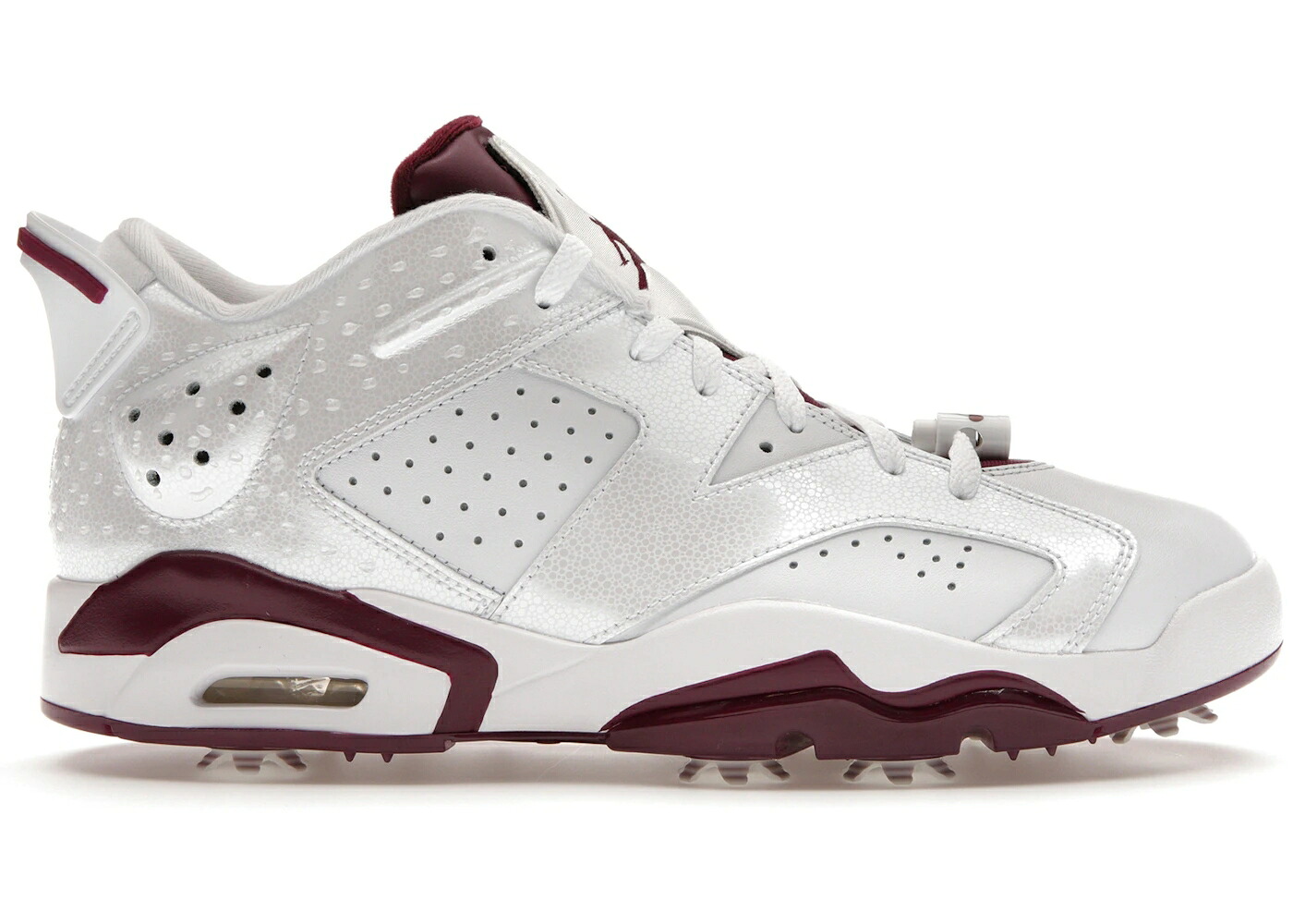 ナイキ ジョーダン ゴルフ 白色 ホワイト スニーカー メンズ JORDAN 6 RETRO LOW GOLF NRG BORDEAUX / WHITE BORDEAUX WHITE