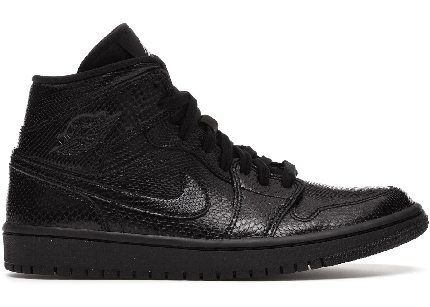 ナイキ ジョーダン ミッド 黒いこと 黒いこと 白いこと 白いこと WOMEN\u0027S スニーカー レディース JORDAN 1 MID BLACK SNAKESKIN (WOMEN\u0027S) / BLACK WHITE BLACK