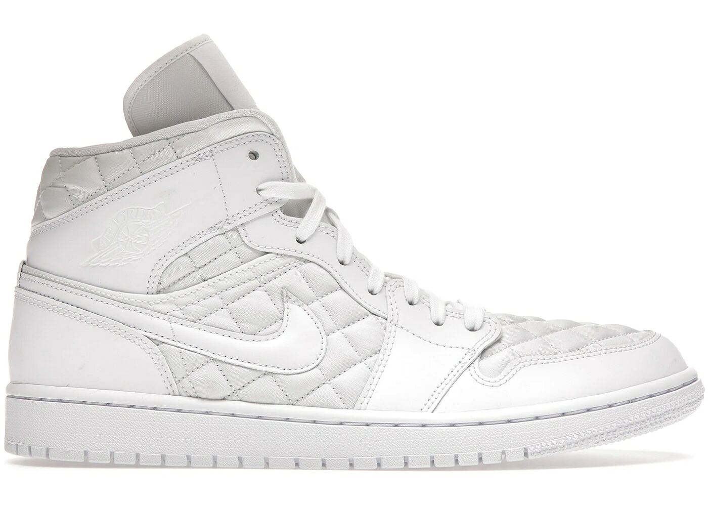 ナイキ ジョーダン ミッド 白いこと 白いこと WOMEN\u0027S スニーカー レディース JORDAN 1 MID QUILTED WHITE (WOMEN\u0027S) / WHITE WHITE WHITE