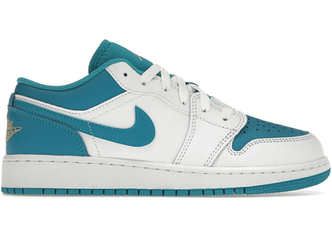 ナイキ ジョーダン 白色 ホワイト ゴールド ジュニア キッズ JORDAN 1 LOW AQUATONE (GS) / WHITE CELESTIAL GOLD AQUATONE ベビー マタニティ スニーカー