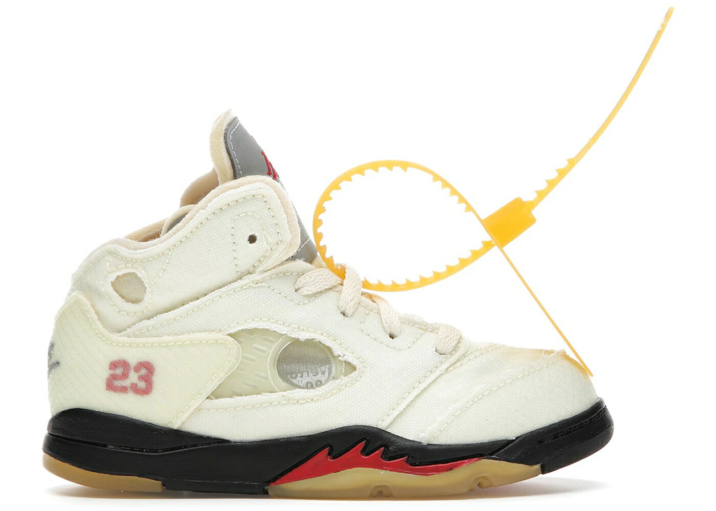 ナイキ ジョーダン 象牙色 火の手 赤 赤いこと 黒いこと 黒いこと お坊っちゃん キッズ JORDAN 5 RETRO OFF-WHITE SAIL (TD) / SAIL FIRE RED MUSLIN BLACK