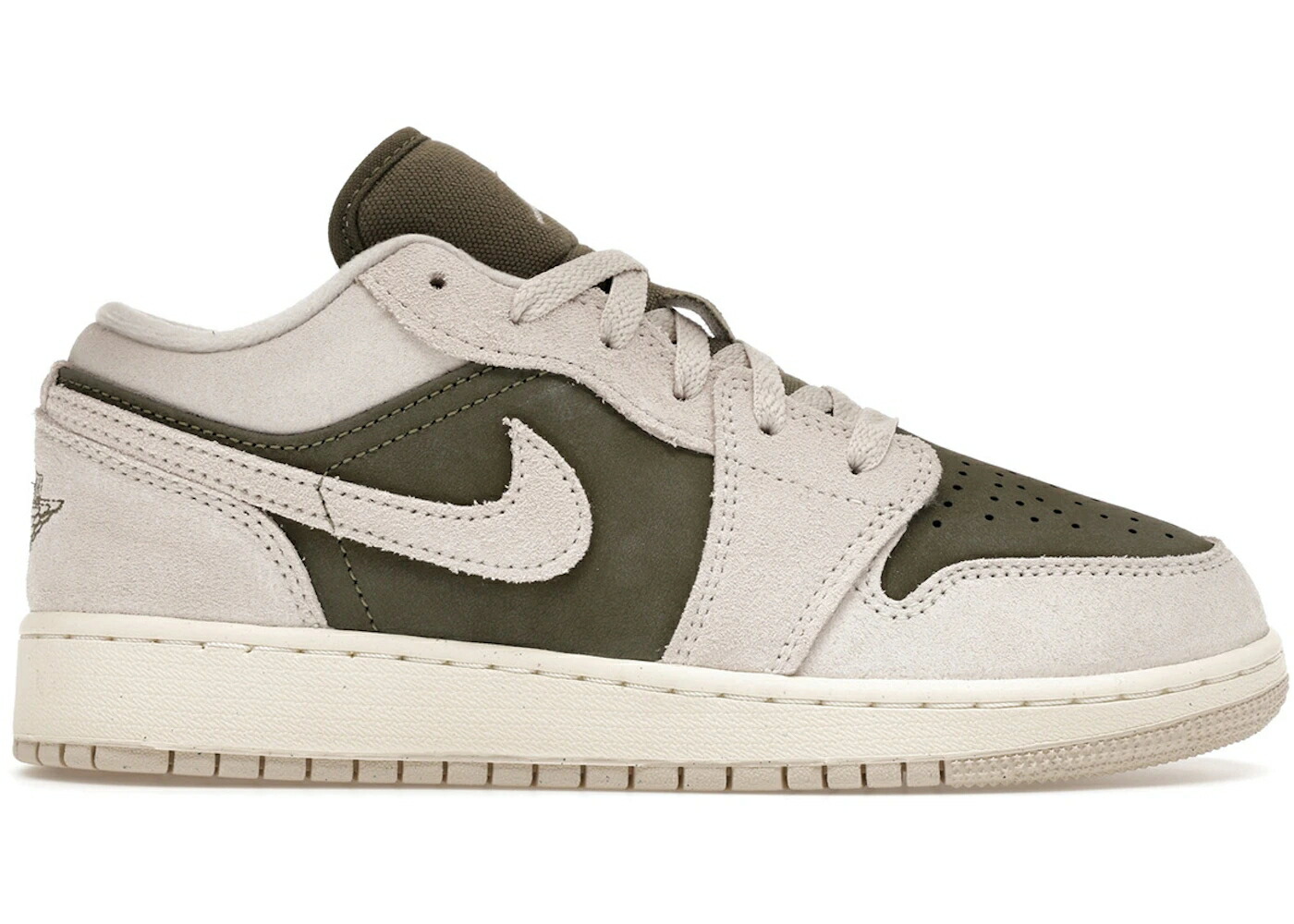 ナイキ ジョーダン オリーブ 御坊っちゃん キッズ JORDAN 1 LOW SE MEDIUM OLIVE SAIL (GS) / MEDIUM OLIVE SAIL LIGHT OREWOOD もの言う花 マタニティ スニーカー