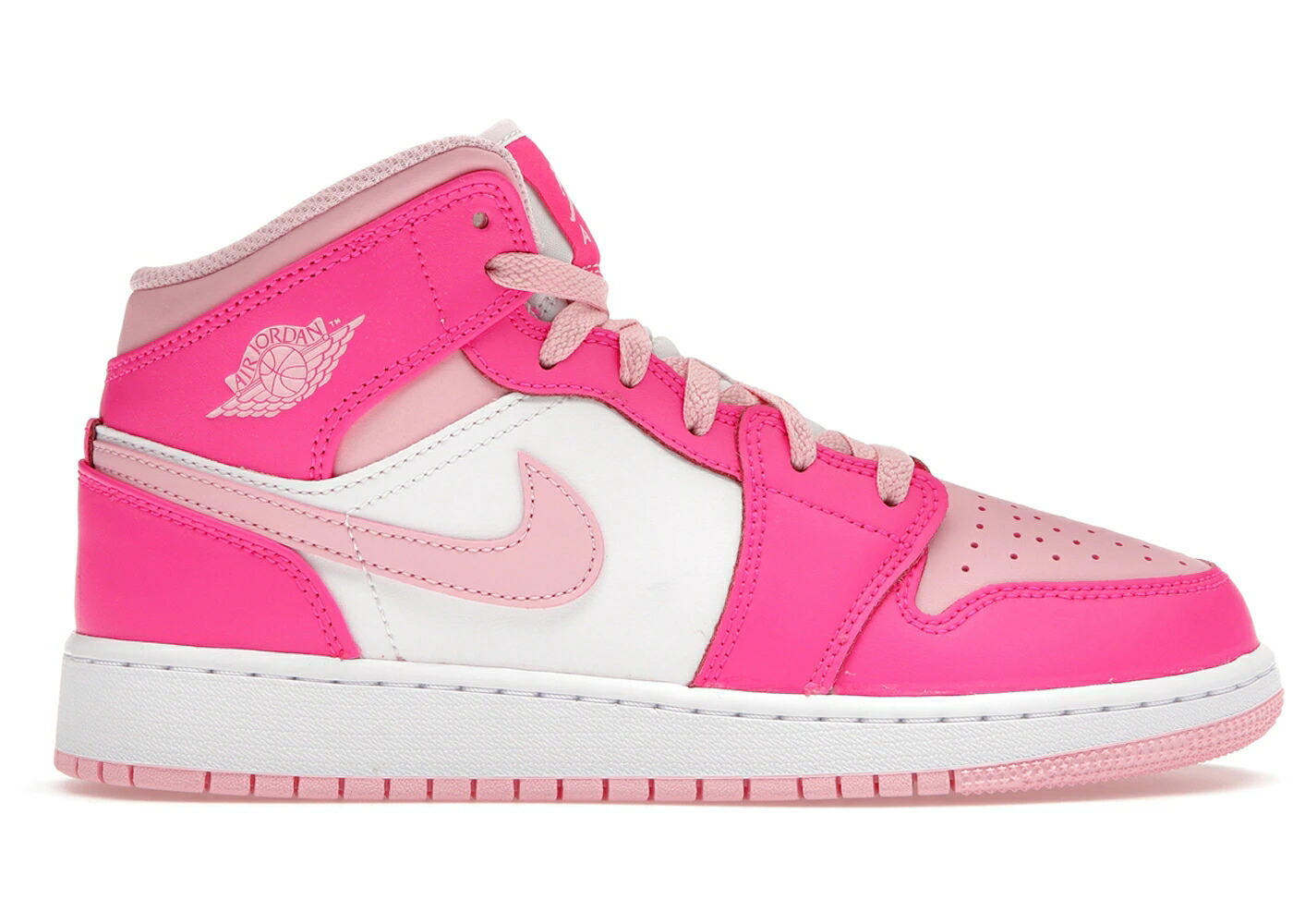 ナイキ ジョーダン ミッド サクラ色 白いこと 白いこと 御坊っちゃん キッズ JORDAN 1 MID FIERCE PINK (GS) / WHITE MEDIUM SOFT PINK FIERCE もの言う花 マタニティ スニーカー