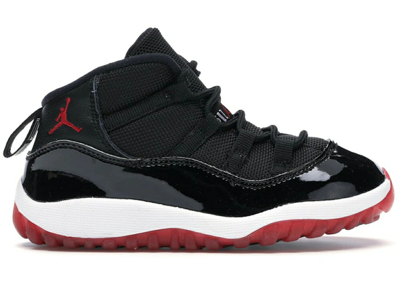 ナイキ ジョーダン 黒いこと 黒いこと 白いこと 白いこと 赤 赤いこと お坊っちゃん キッズ JORDAN 11 RETRO PLAYOFFS BRED (2019) (TD) / BLACK WHITE VARSITY RED