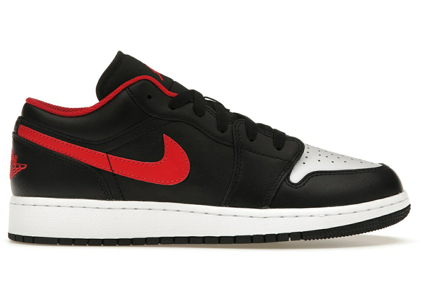 ナイキ ジョーダン 白色 ホワイト 黒色 ブラック ファイア 赤 レッド ジュニア キッズ JORDAN 1 LOW WHITE TOE (GS) / BLACK FIRE RED WHITE ベビー マタニティ スニーカー