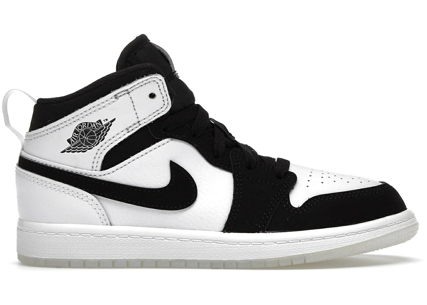 ナイキ ジョーダン ミッド ダイヤモンド 白色 ホワイト 黒色 ブラック ジュニア キッズ JORDAN 1 MID SE DIAMOND (PS) / WHITE MULTICOLOR BLACK ベビー マタニティ スニーカー｜スニケス