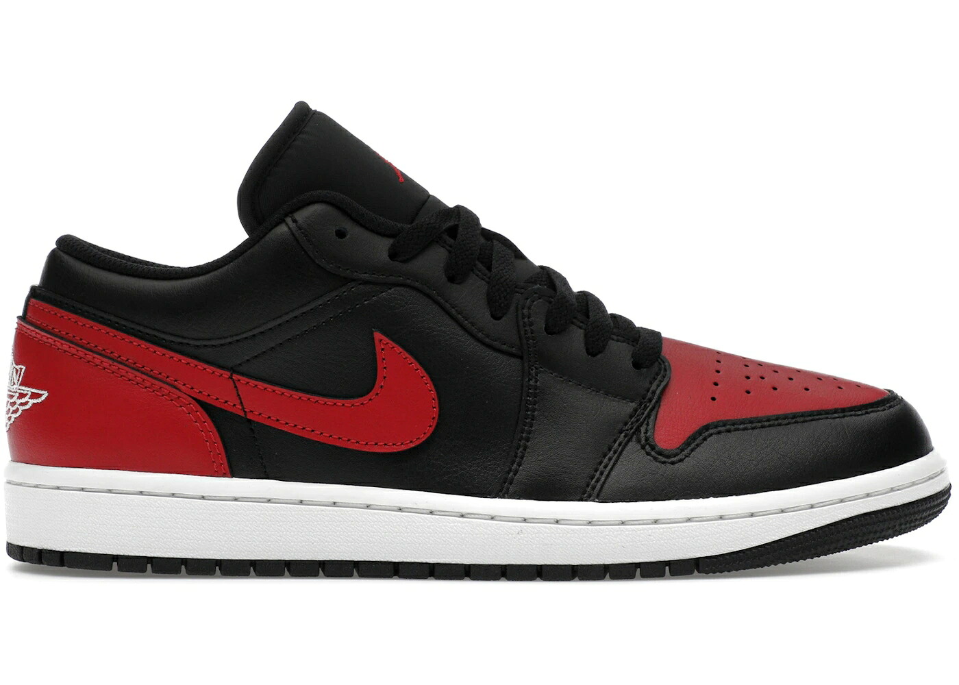 ナイキ ジョーダン 黒色 ブラック 赤 レッド 白色 ホワイト スニーカー メンズ JORDAN 1 LOW BRED TWIST / BLACK VARSITY RED SUMMIT WHITE|スニケス