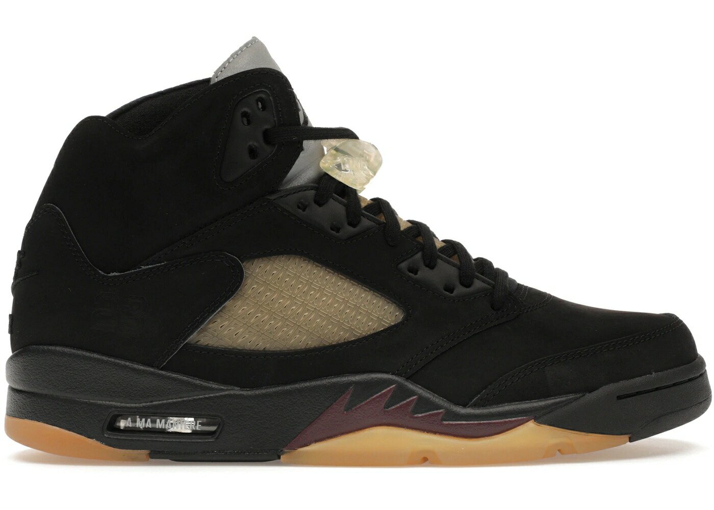 ナイキ ジョーダン 黒色 ブラック ワイン色 バーガンディー スニーカー メンズ JORDAN 5 RETRO A MA MANI RE DUSK / BLACK BURGUNDY CRUSH BLACK PALE