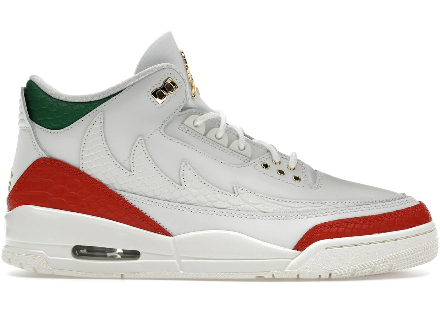 ナイキ ジョーダン 白色 ホワイト ゴールド スニーカー メンズ JORDAN 3 RETRO EL VUELO SUMMIT WHITE / SUMMIT WHITE METALLIC GOLD PINE