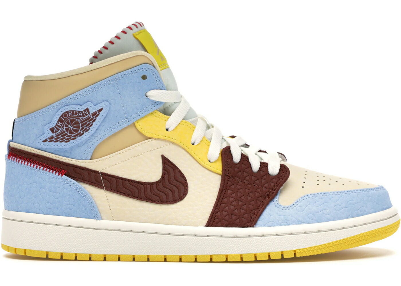 ナイキ ジョーダン ミッド スニーカー メンズ JORDAN 1 MID SE FEARLESS MAISON CHATEAU ROUGE / PALE VANILLA CINNAMON