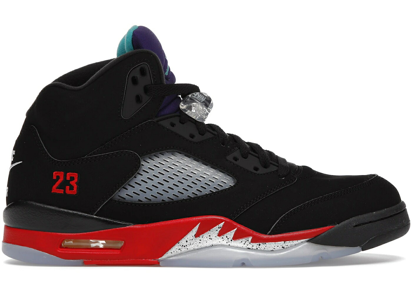 ナイキ ジョーダン 黒色 ブラック ファイア 赤 レッド スニーカー メンズ JORDAN 5 RETRO TOP 3 / BLACK FIRE RED GRAPE ICE NEW|スニケス