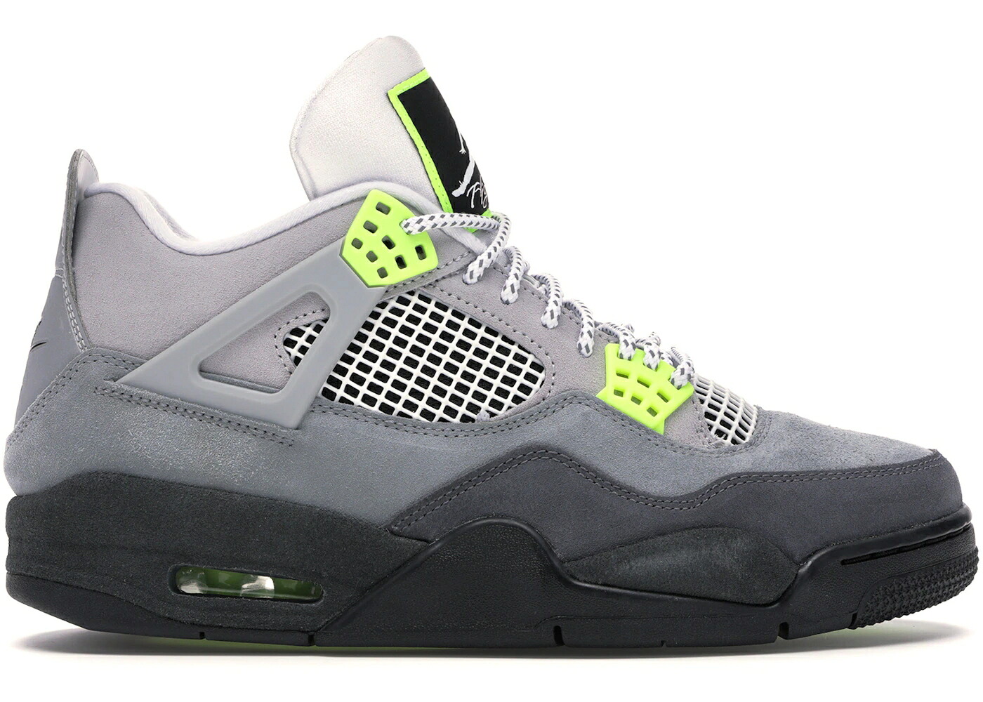 ナイキ ジョーダン 冷やりとした 薄墨色 薄墨色 スニーカー メンズ JORDAN 4 RETRO SE 95 NEON / COOL GREY VOLT WOLF GREY