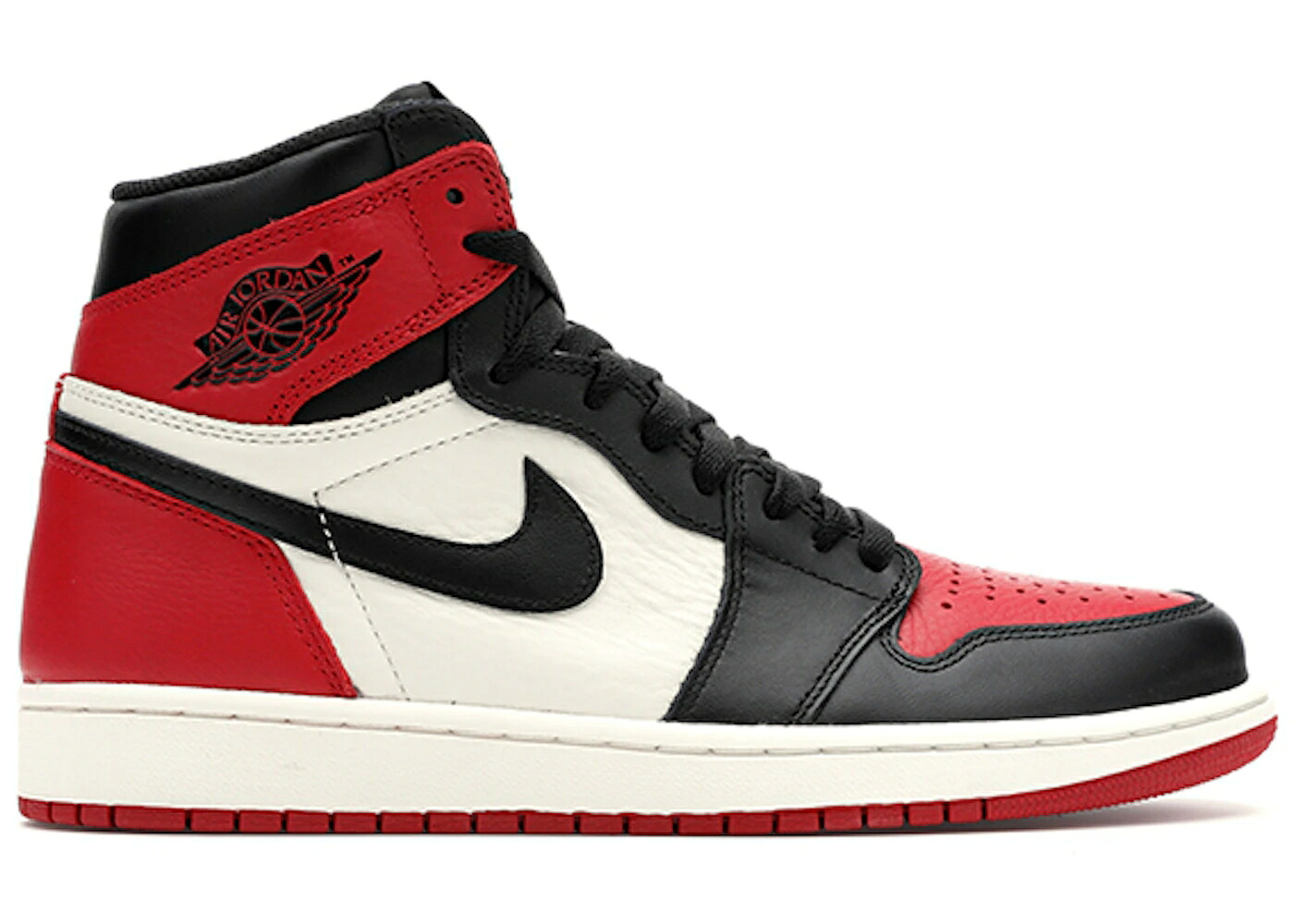 ナイキ ジョーダン 御機嫌 赤 赤いこと 黒いこと 黒いこと 白いこと 白いこと スニーカー メンズ JORDAN 1 RETRO HIGH BRED TOE / GYM RED BLACK SUMMIT WHITE