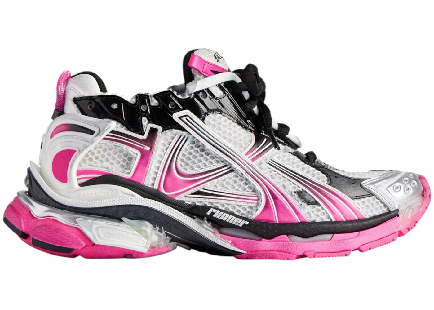 バレンシアガ 白いこと 白いこと サクラ色 黒いこと 黒いこと WOMEN\u0027S スニーカー レディース BALENCIAGA RUNNER WHITE PINK BLACK (WOMEN\u0027S) / WHITE PINK BLACK