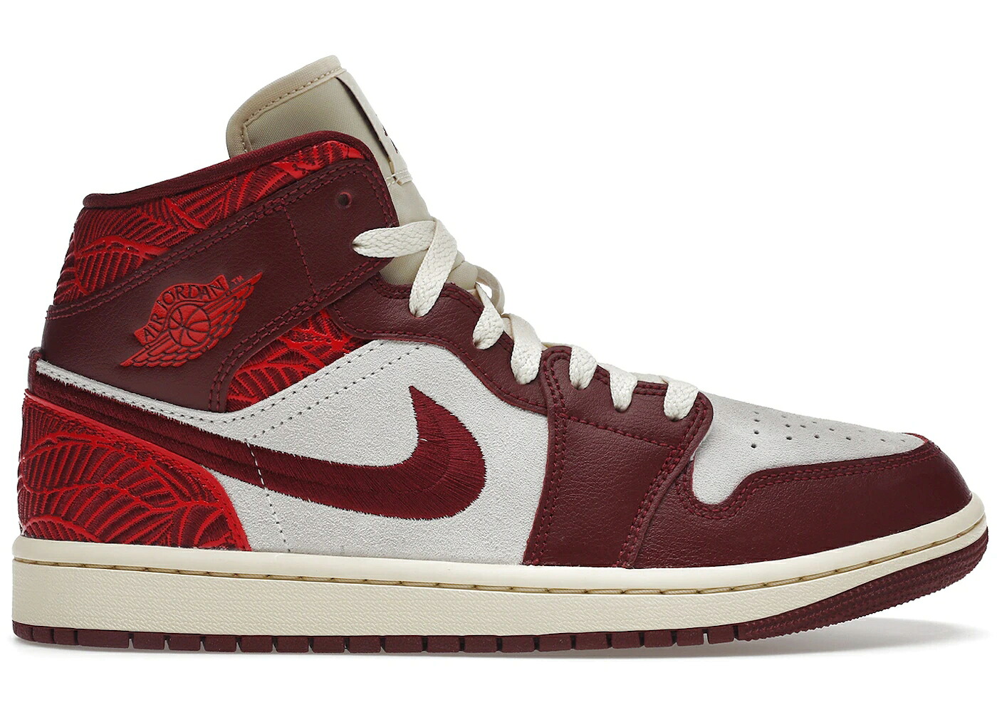 ナイキ ジョーダン ミッド 野球クラブ 赤 赤いこと WOMEN\u0027S スニーカー レディース JORDAN 1 MID SE TIKI LEAF TEAM RED (WOMEN\u0027S) / TEAM RED UNIVERSITY RED SAIL