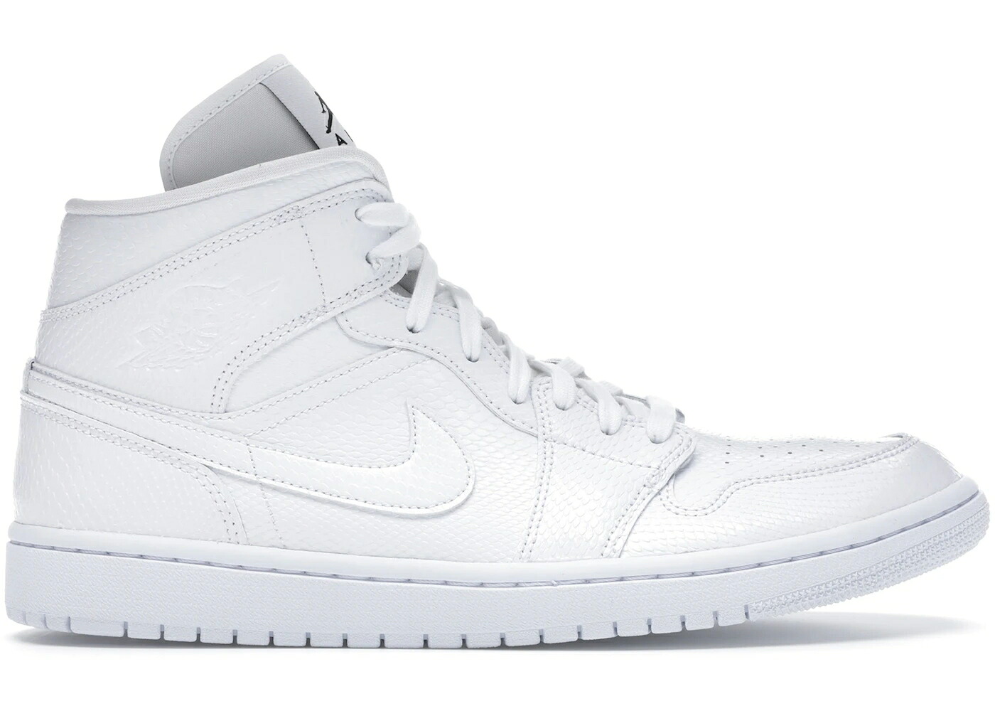 ナイキ ジョーダン ミッド 白いこと 白いこと WOMEN\u0027S スニーカー レディース JORDAN 1 MID WHITE SNAKESKIN (WOMEN\u0027S) / WHITE WHITE WHITE