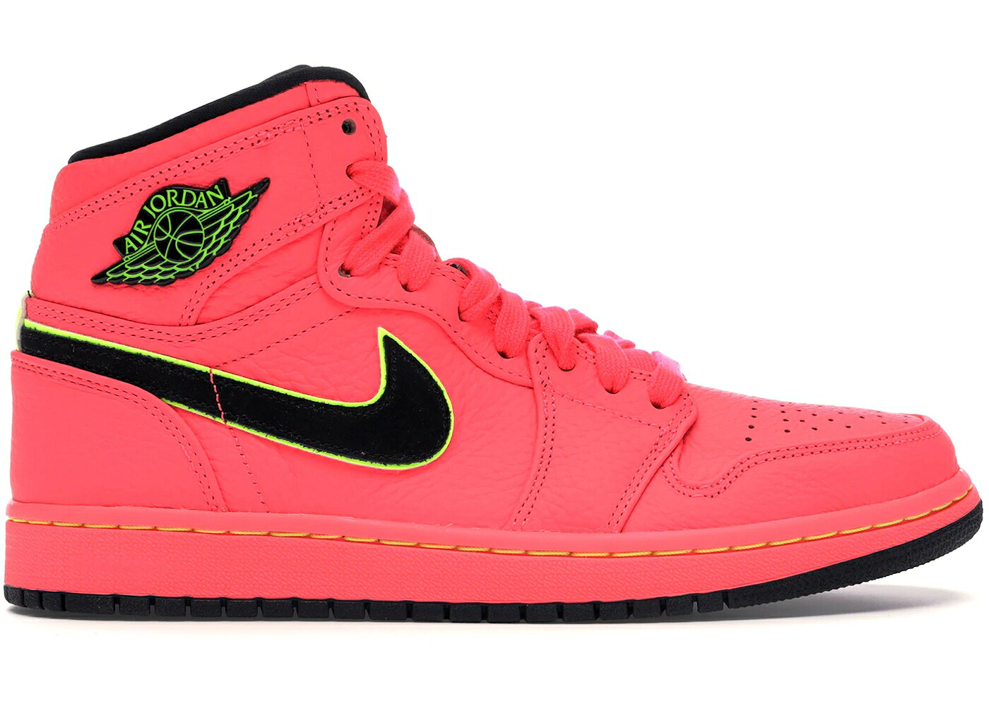 ナイキ ジョーダン ご機嫌 黒いこと 黒いこと WOMEN\u0027S スニーカー レディース JORDAN 1 RETRO HIGH HOT PUNCH (WOMEN\u0027S) / HOT PUNCH VOLT BLACK