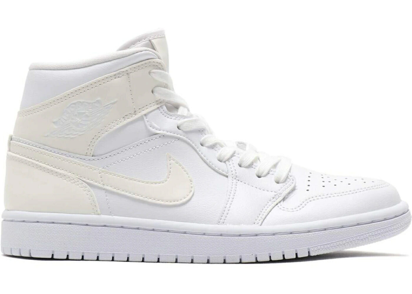 ナイキ ジョーダン ミッド 象牙色 白いこと 白いこと WOMEN\u0027S スニーカー レディース JORDAN 1 MID IVORY WHITE (WOMEN\u0027S) / WHITE WHITE WHITE