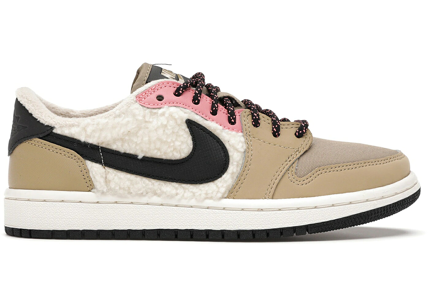ナイキ ジョーダン ベージュ 黒いこと 黒いこと WOMEN\u0027S スニーカー レディース JORDAN 1 RETRO LOW UTILITY PACK (WOMEN\u0027S) / PARACHUTE BEIGE BLACK BEACH LAVA