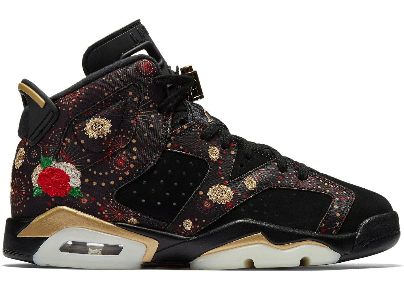 ナイキ ジョーダン 黒色 ブラック ゴールド ジュニア キッズ JORDAN 6 RETRO CHINESE NEW YEAR (2018) (GS) / BLACK METALLIC GOLD MULTI COLOR ベビー マタニティ スニーカー