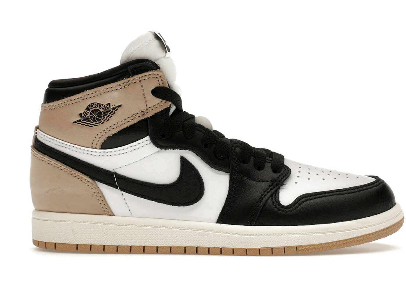 ナイキ ジョーダン ハイ 黒色 ブラック レジェンド 茶色 ブラウン 白色 ホワイト ジュニア キッズ JORDAN 1 RETRO HIGH OG LATTE (PS) / BLACK LEGEND MEDIUM BROWN WHITE ベビー マタニティ スニーカー