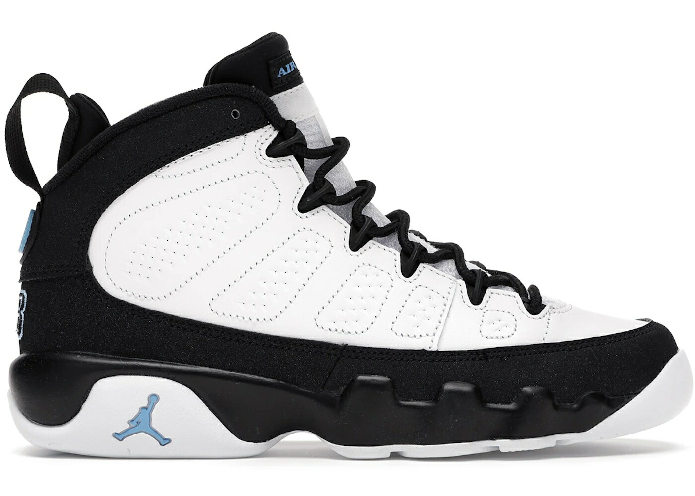 ナイキ ジョーダン 青み 青色 白いこと 白いこと 黒いこと 黒いこと お坊っちゃん キッズ JORDAN 9 RETRO UNIVERSITY BLUE (GS) / WHITE UNIVERSITY BLUE BLACK もの言う花 マタニティ スニーカー