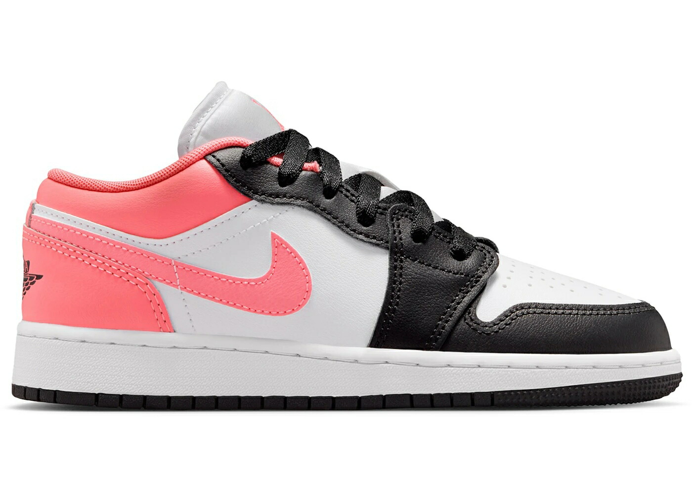 ナイキ ジョーダン 黒色 ブラック ピンク 白色 ホワイト ジュニア キッズ JORDAN 1 LOW BLACK PINK GAZE (GS) / BLACK WHITE PINK GAZE ベビー マタニティ スニーカー