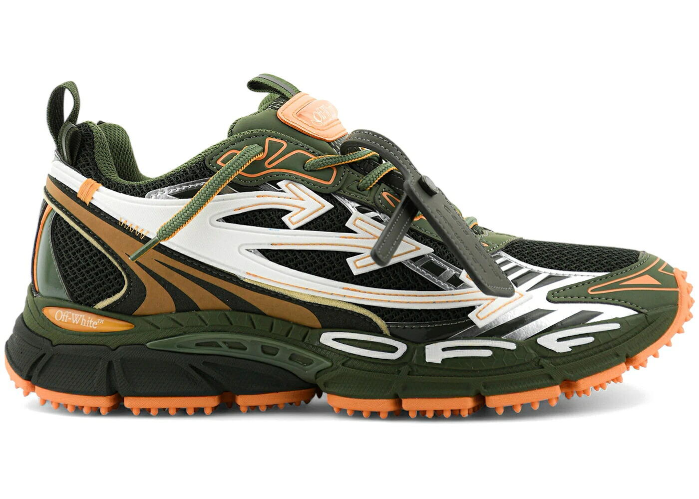 象牙色 緑 緑であること 橙 オレンジ色 スニーカー メンズ OFF-WHITE BE RIGHT BACK MILITARY GREEN PEACH / MILITARY GREEN PEACH ORANGE スニーカー-メンズ靴-靴