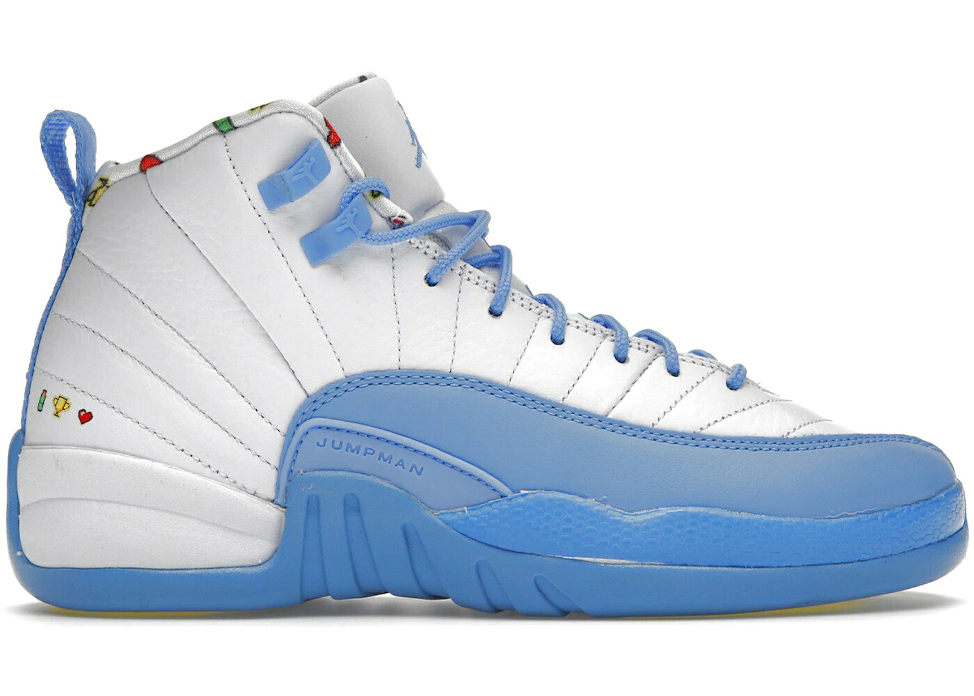 ナイキ ジョーダン 白色 ホワイト ジュニア キッズ JORDAN 12 RETRO EMOJI (GS) / WHITE LEMON VENOM VIVID SULFUR ベビー マタニティ スニーカー｜スニケス