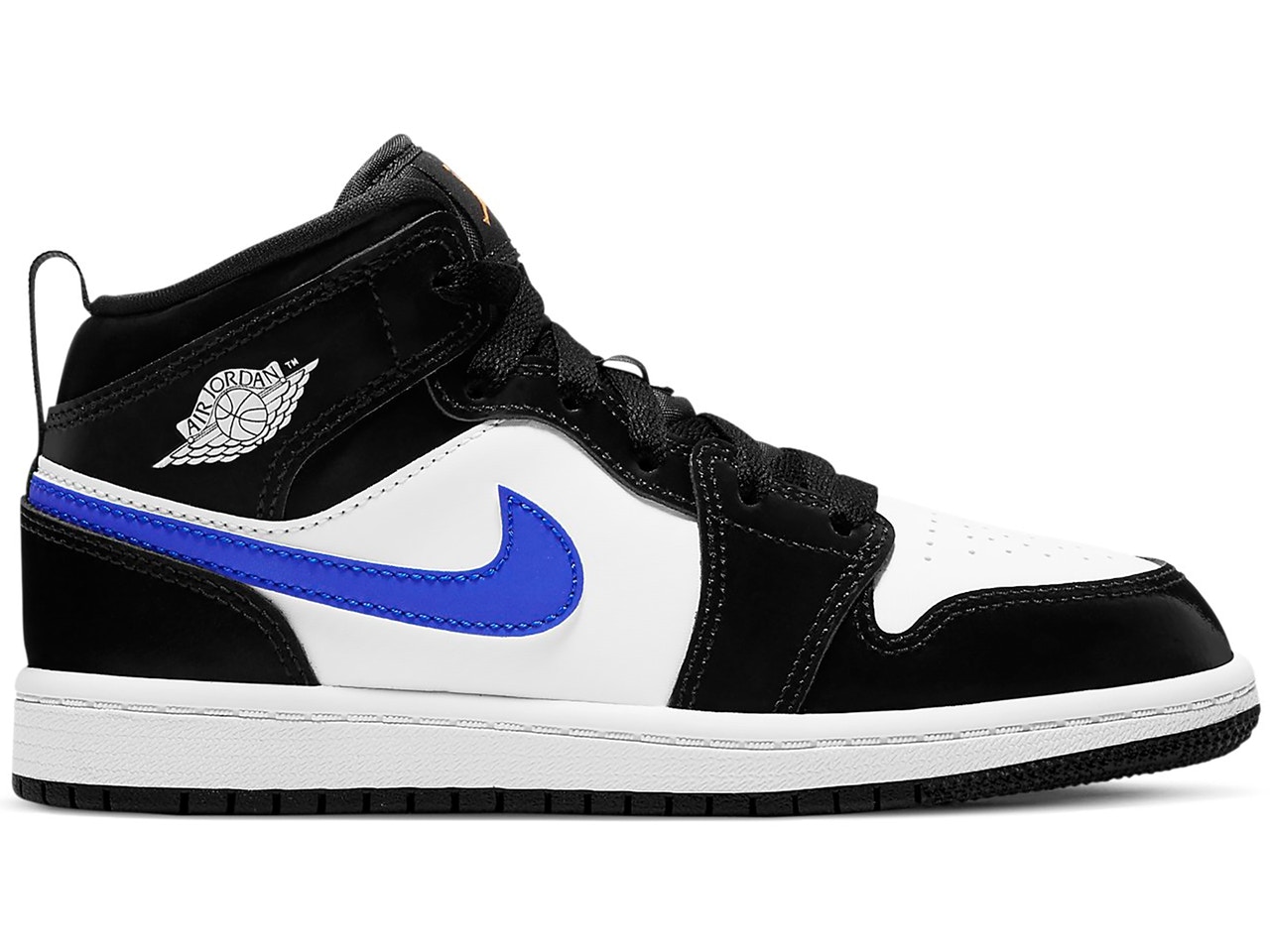 【高知インター店】ナイキ ジョーダン J RDAN ミッド 黒色 ブラック 青色 ブルー 白色 ホワイト キッズ 1 MID BLACK RACER BLUE WHITE PS BLUEWHITE スニケス