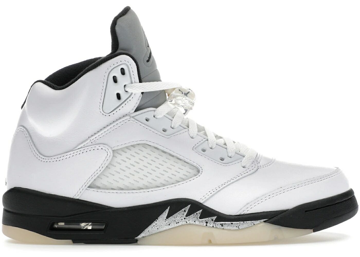 ナイキ ジョーダン リベンジ 白色 ホワイト 黒色 ブラック 銀色 シルバー スニーカー メンズ JORDAN 5 RETRO REVERSE METALLIC / WHITE BLACK SAIL METALLIC SILVER