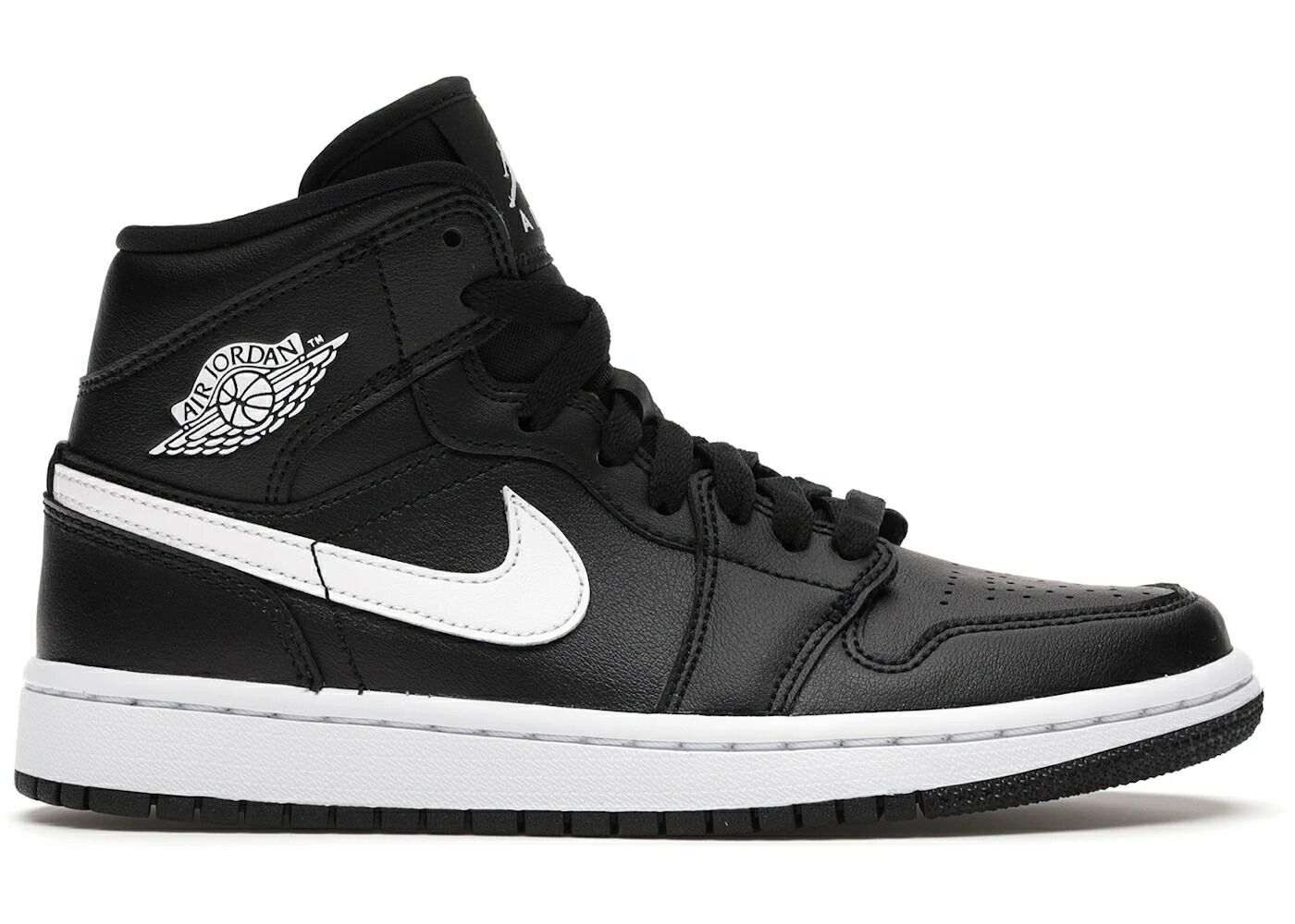 ナイキ ジョーダン ミッド 黒色 ブラック 白色 ホワイト WOMEN スニーカー レディース JORDAN 1 MID BLACK WHITE (WOMEN) / BLACK WHITE