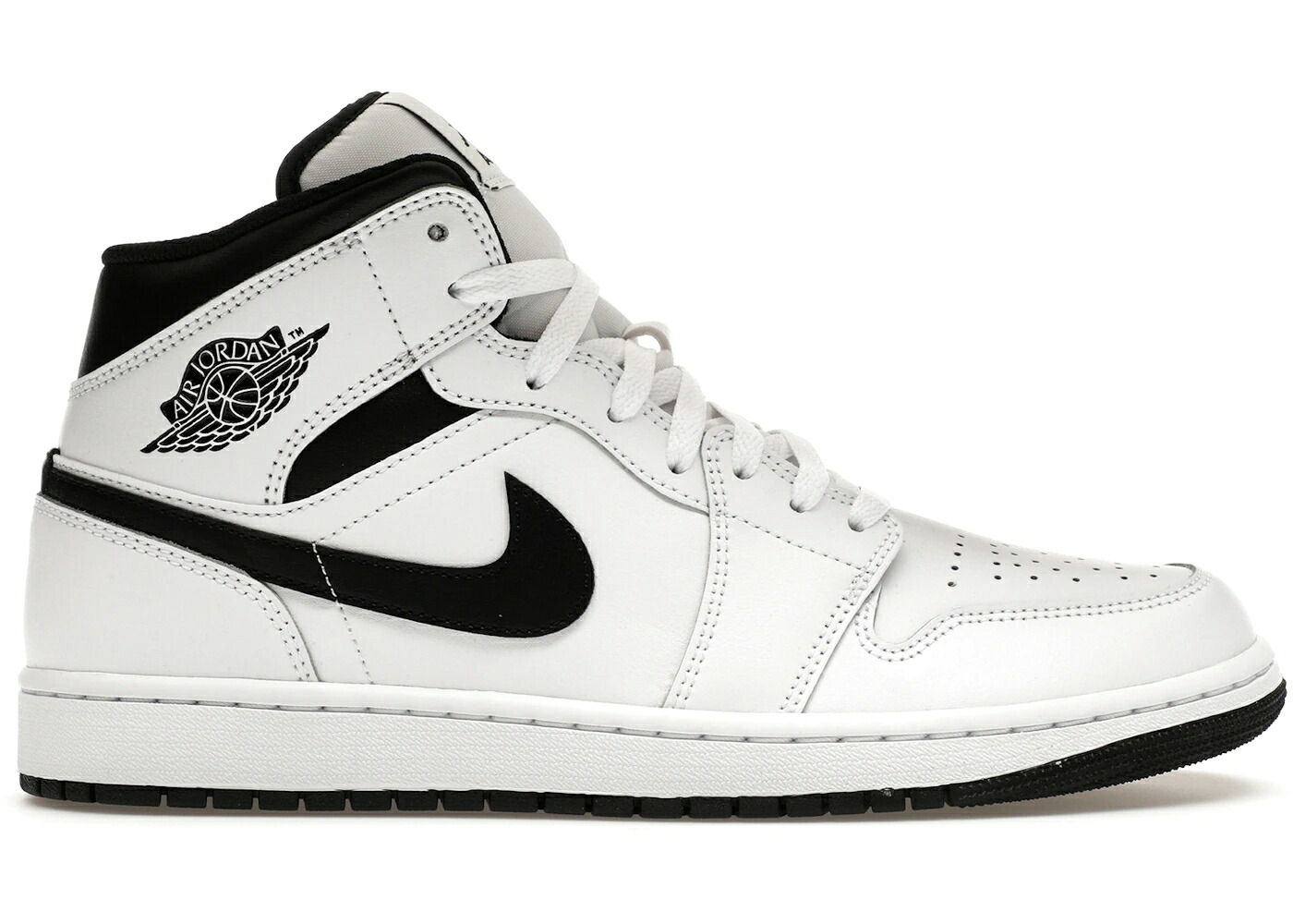 ナイキ ジョーダン ミッド 意趣晴らし 白いこと 白いこと 黒いこと 黒いこと スニーカー メンズ JORDAN 1 MID REVERSE PANDA / WHITE BLACK WHITE BLACK