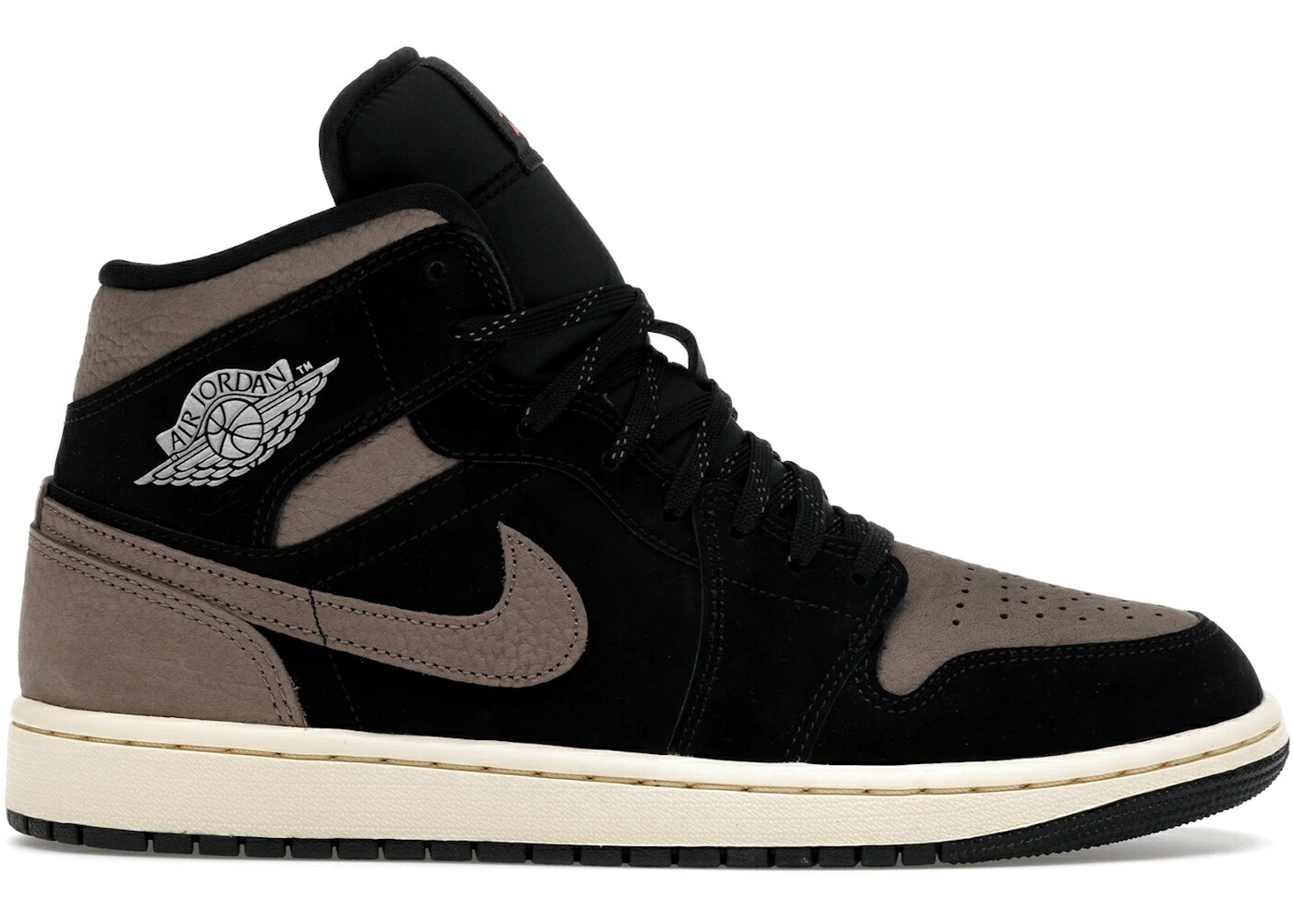 ナイキ ジョーダン ミッド オリーブ 灰色 グレー 黒色 ブラック ワイルド スニーカー メンズ JORDAN 1 MID SE OLIVE GREY / BLACK LIGHT WILD MANGO OLIVE