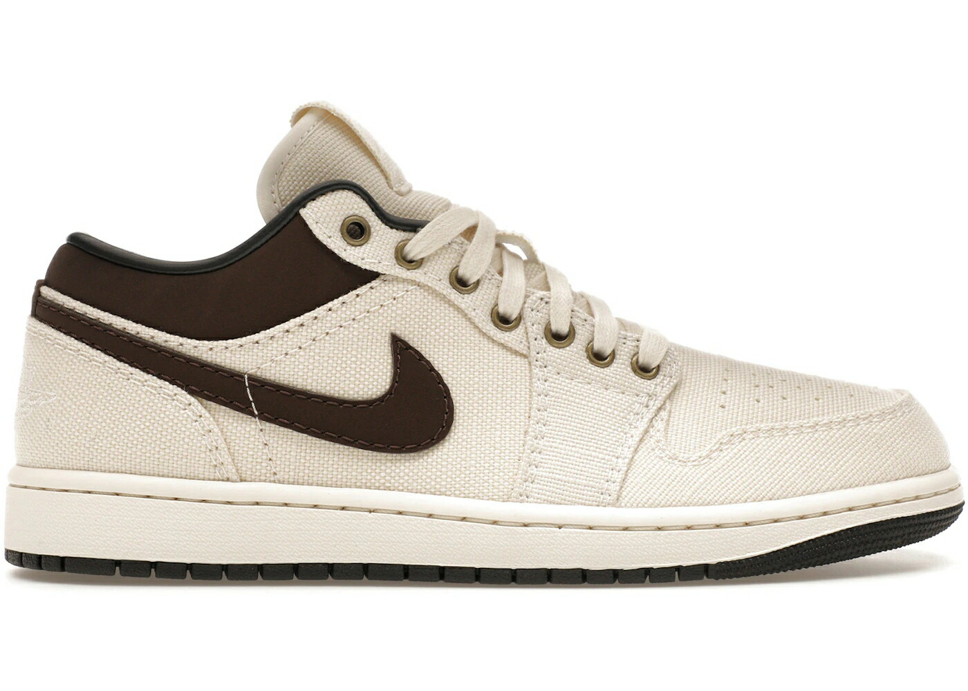 ナイキ ジョーダン 割り増し金 象牙色 赤銅色 赤銅色 スニーカー メンズ JORDAN 1 LOW PREMIUM PALE IVORY OFF NOIR BAROQUE BROWN / PALE IVORY OFF NOIR BAROQUE
