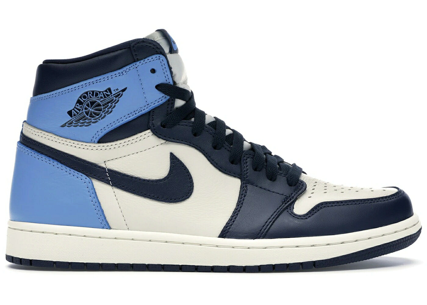 ナイキ ジョーダン 御機嫌 青み 青色 スニーカー メンズ JORDAN 1 RETRO HIGH OBSIDIAN / SAIL OBSIDIAN UNIVERSITY BLUE