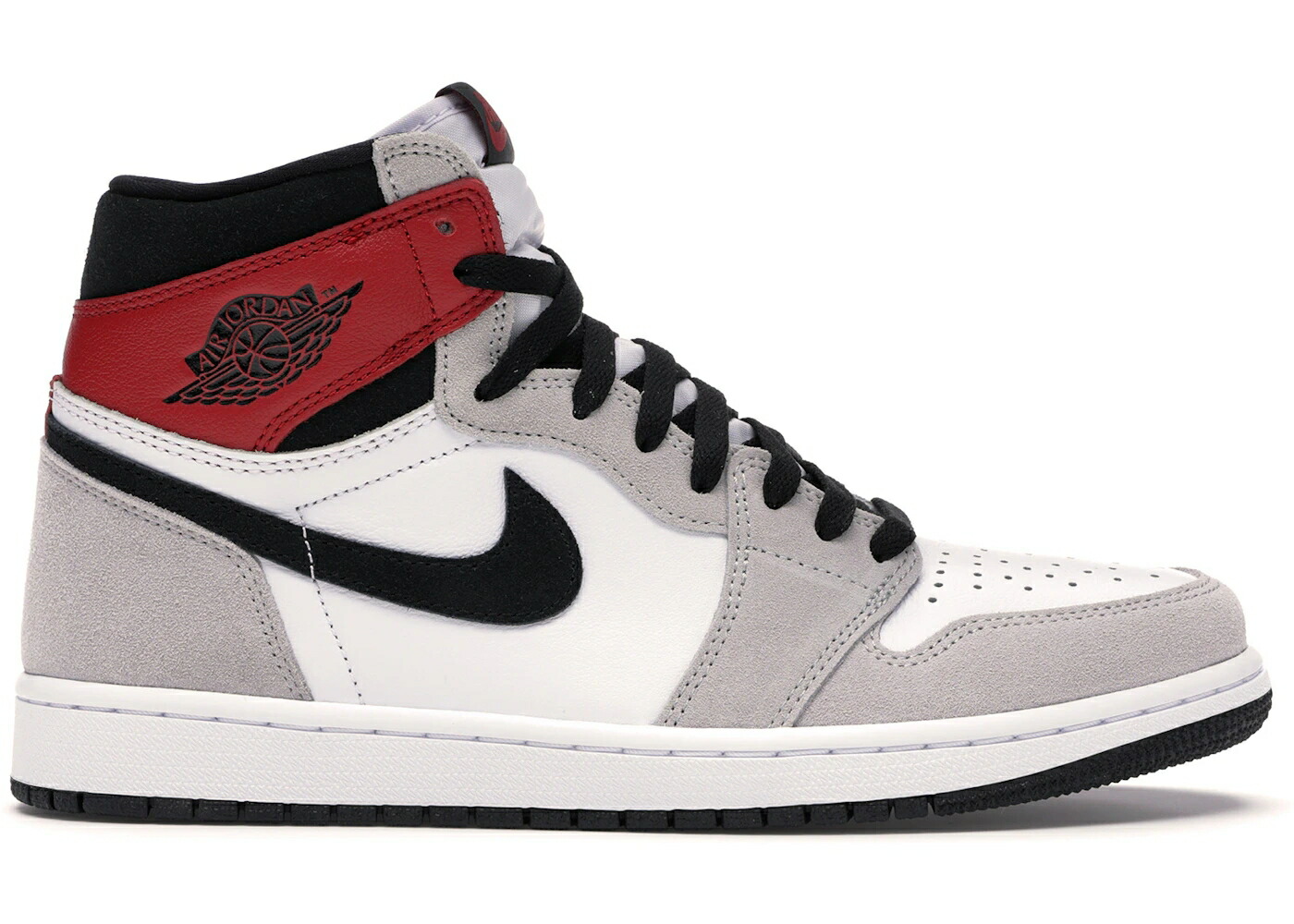 ナイキ ジョーダン ハイ 灰色 グレー 白色 ホワイト 黒色 ブラック スニーカー メンズ JORDAN 1 RETRO HIGH LIGHT SMOKE GREY / WHITE BLACK LIGHT SMOKE GREY