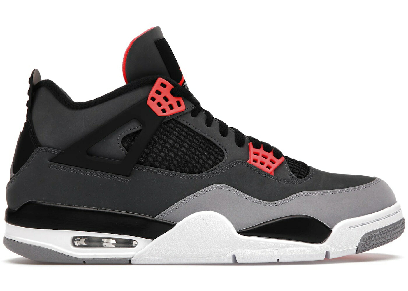 ナイキ ジョーダン 灰色 グレー 黒色 ブラック スニーカー メンズ JORDAN 4 RETRO INFRARED / DARK GREY INFRARED 23 BLACK