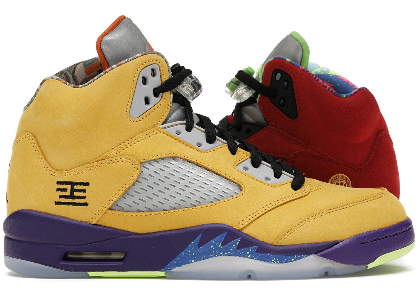 ナイキ ジョーダン 厚地の外套 紫 パープル スニーカー メンズ JORDAN 5 RETRO WHAT THE / VARSITY MAIZE COURT PURPLE GHOST