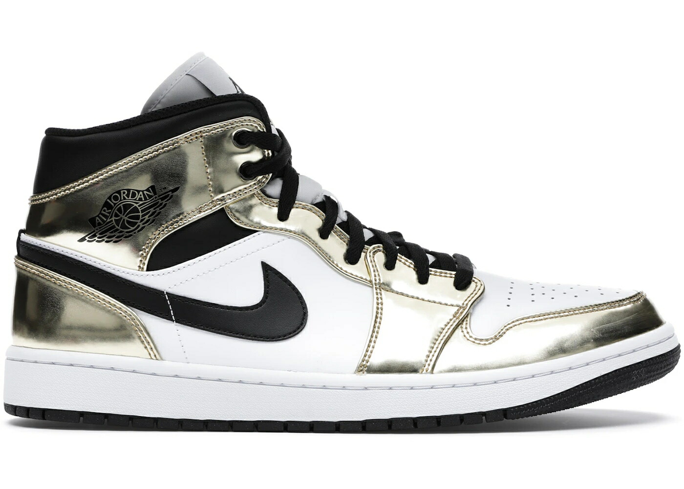 ナイキ ジョーダン ミッド ゴールド 黒いこと 黒いこと 白いこと 白いこと スニーカー メンズ JORDAN 1 MID METALLIC GOLD BLACK WHITE / METALLIC GOLD BLACK WHITE