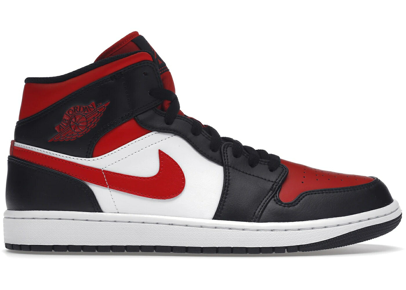 ナイキ ジョーダン ミッド 白いこと 白いこと 黒いこと 黒いこと 赤 赤いこと スニーカー メンズ JORDAN 1 MID WHITE BLACK RED (2022) / WHITE BLACK RED