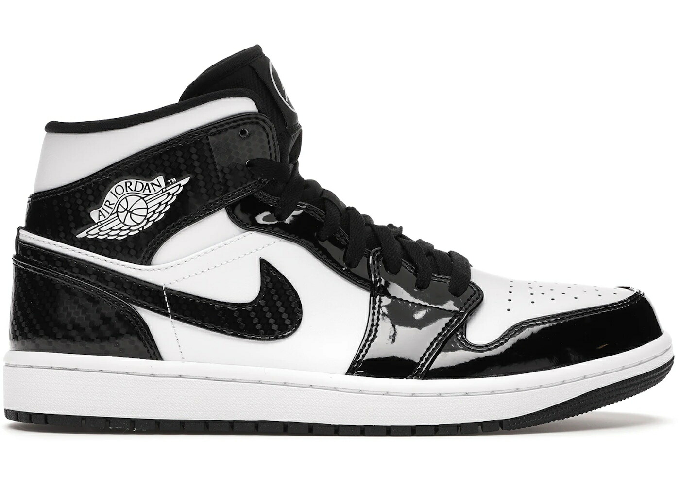 ナイキ ジョーダン ミッド 炭素 衣料繊維 黒いこと 黒いこと 白いこと 白いこと スニーカー メンズ JORDAN 1 MID CARBON FIBER ALL-STAR (2021) / BLACK WHITE BLACK