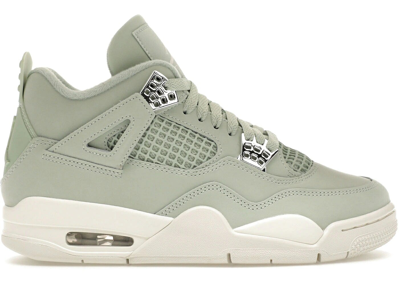 ナイキ ジョーダン しろがね色 しろがね色 WOMEN\u0027S スニーカー レディース JORDAN 4 RETRO SEAFOAM SAIL (WOMEN\u0027S) / SEAFOAM SAIL METALLIC SILVER