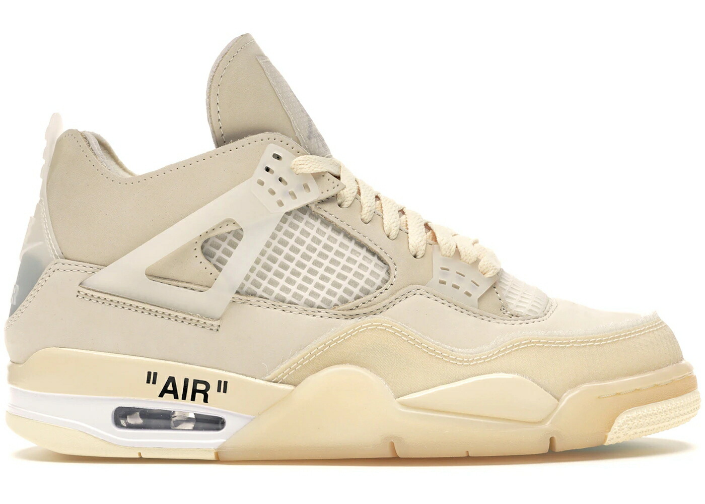 ナイキ ジョーダン オフホワイト 白色 ホワイト 黒色 ブラック WOMEN スニーカー レディース JORDAN 4 RETRO OFF-WHITE SAIL (WOMEN) / SAIL MUSLIN WHITE BLACK