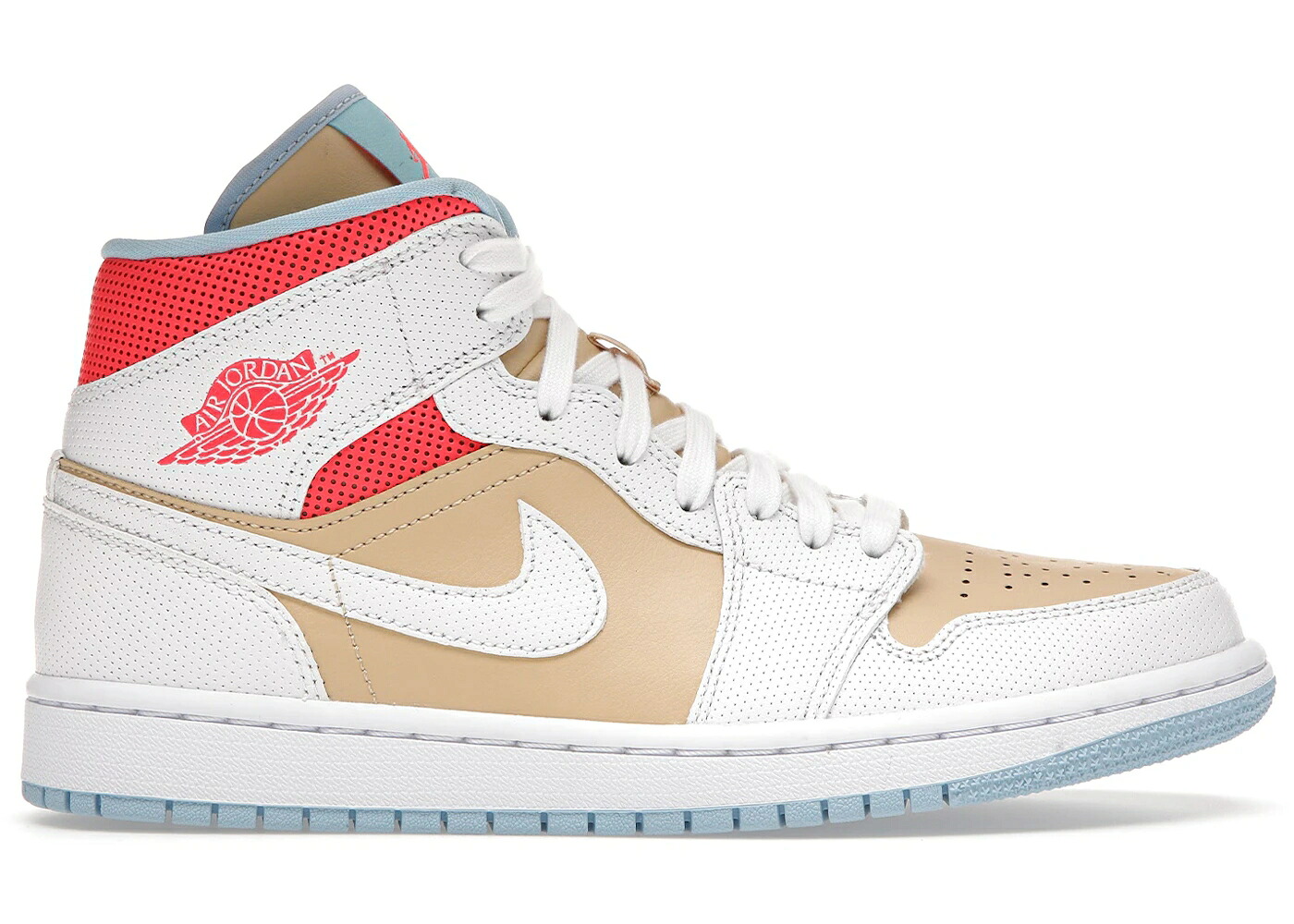 ナイキ ジョーダン ミッド 白いこと 白いこと クリムゾン WOMEN\u0027S スニーカー レディース JORDAN 1 MID SE SESAME (WOMEN\u0027S) / SESAME WHITE FLASH CRIMSON