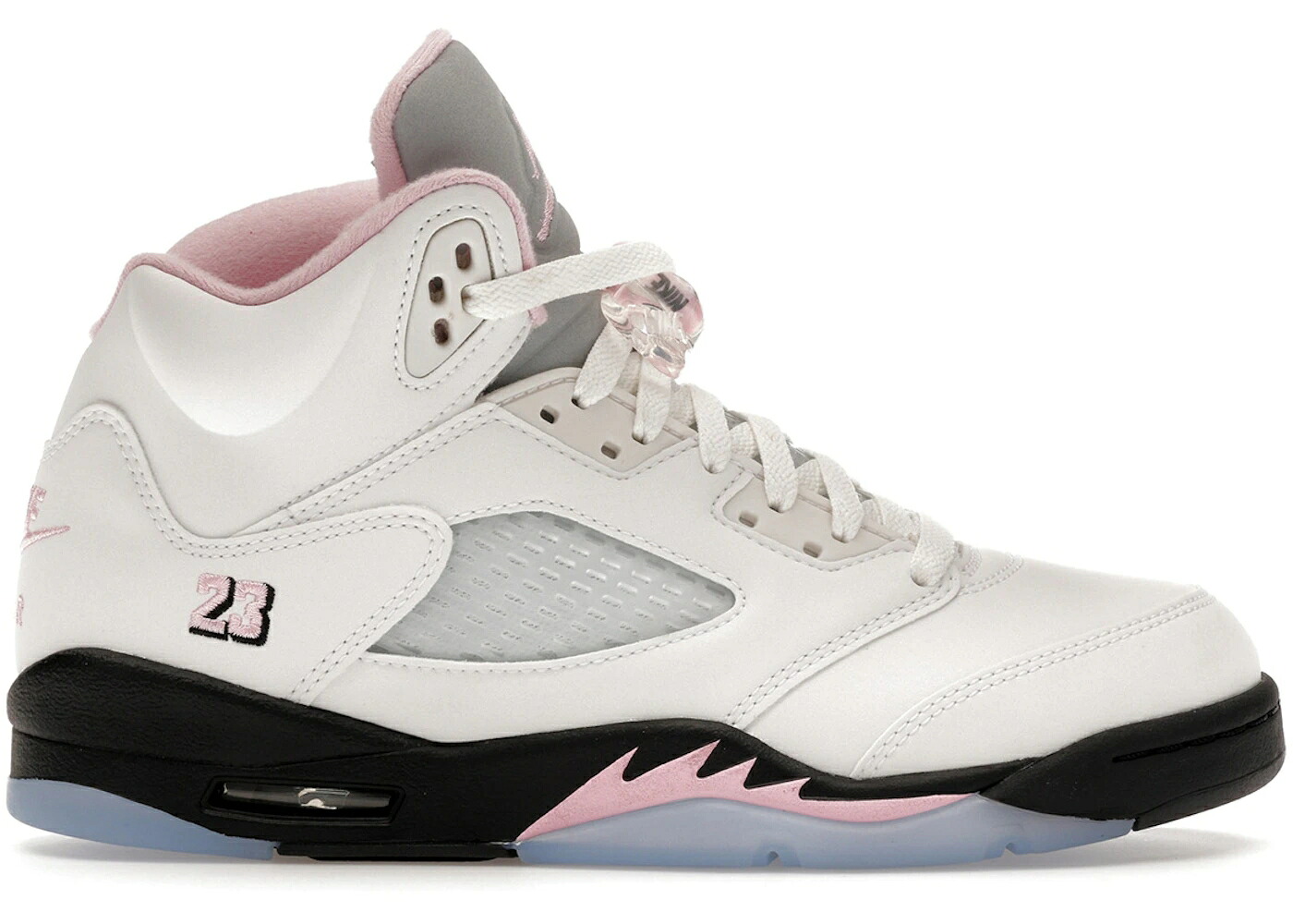 ナイキ ジョーダン ピンク 白色 ホワイト 黒色 ブラック ジュニア キッズ JORDAN 5 RETRO MEDIUM SOFT PINK (GS) / WHITE MEDIUM SOFT PINK BLACK ベビー マタニティ スニーカー｜スニケス