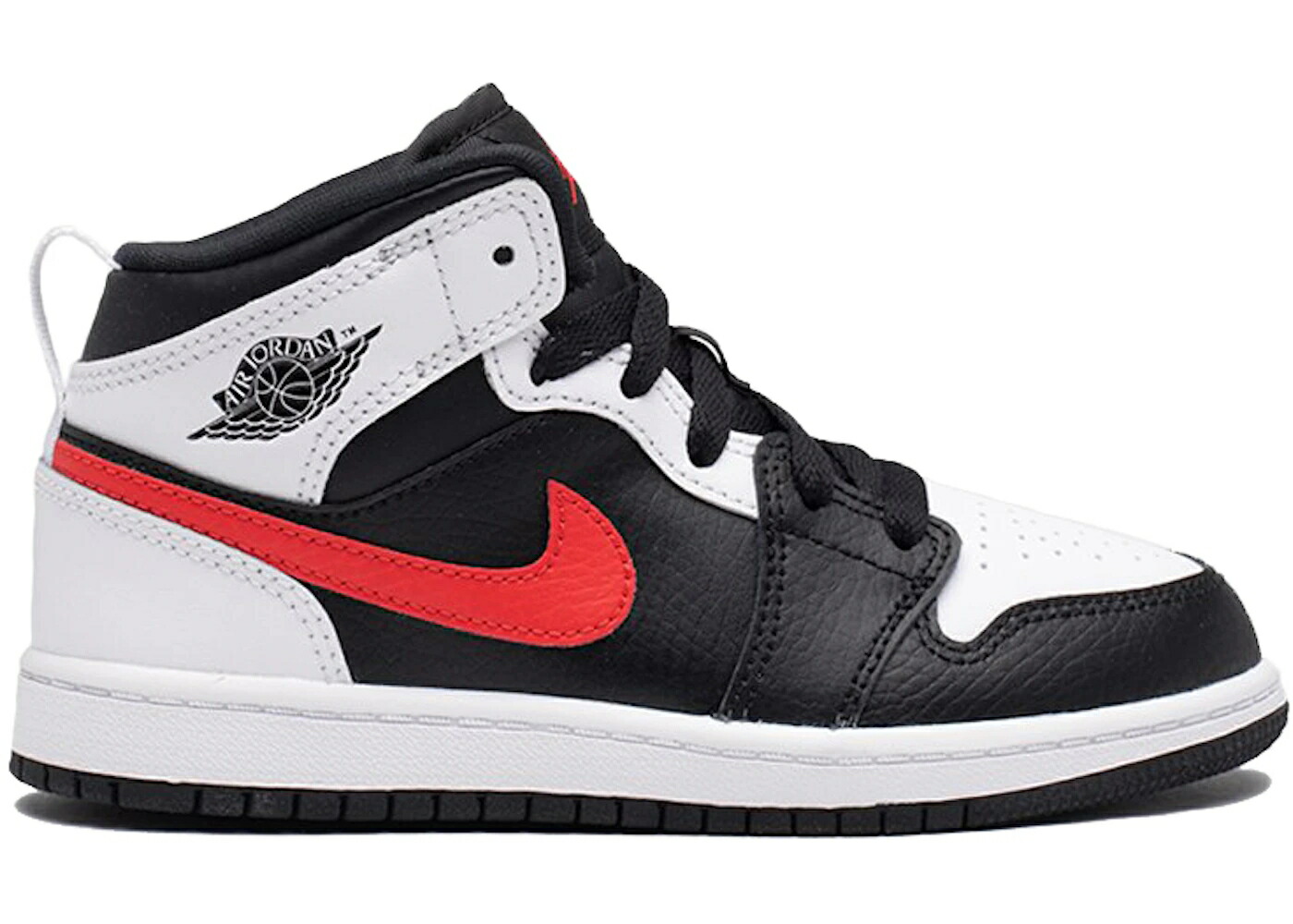 ナイキ ジョーダン ミッド 白色 ホワイト 黒色 ブラック 赤 レッド ジュニア キッズ JORDAN 1 MID WHITE BLACK CHILE RED (PS) / BLACK CHILI RED WHITE ベビー マタニティ スニーカー