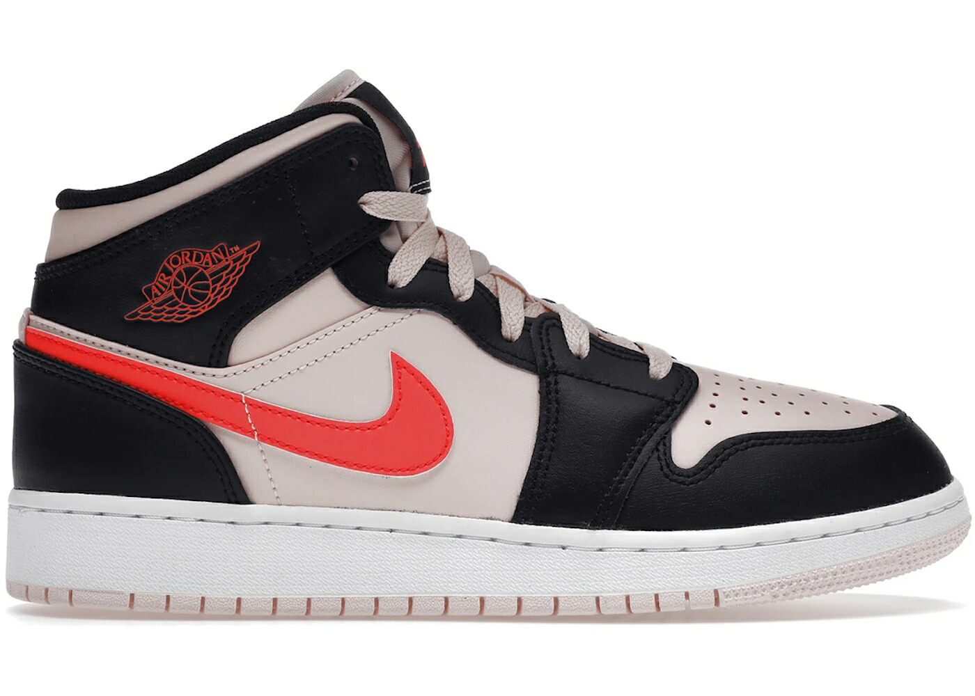 ナイキ ジョーダン ミッド 黒色 ブラック ジュニア キッズ JORDAN 1 MID ATMOSPHERE (GS) / ATMOSPHERE BLACK INFRARED 23 ベビー マタニティ スニーカー