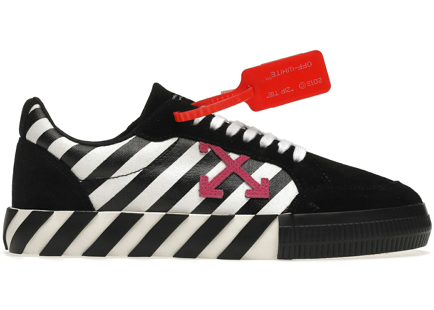 象牙色 縞模様 紫 相撲取り草 黒いこと 黒いこと スニーカー メンズ OFF-WHITE VULC LOW STRIPE VIOLET SS20 / BLACK