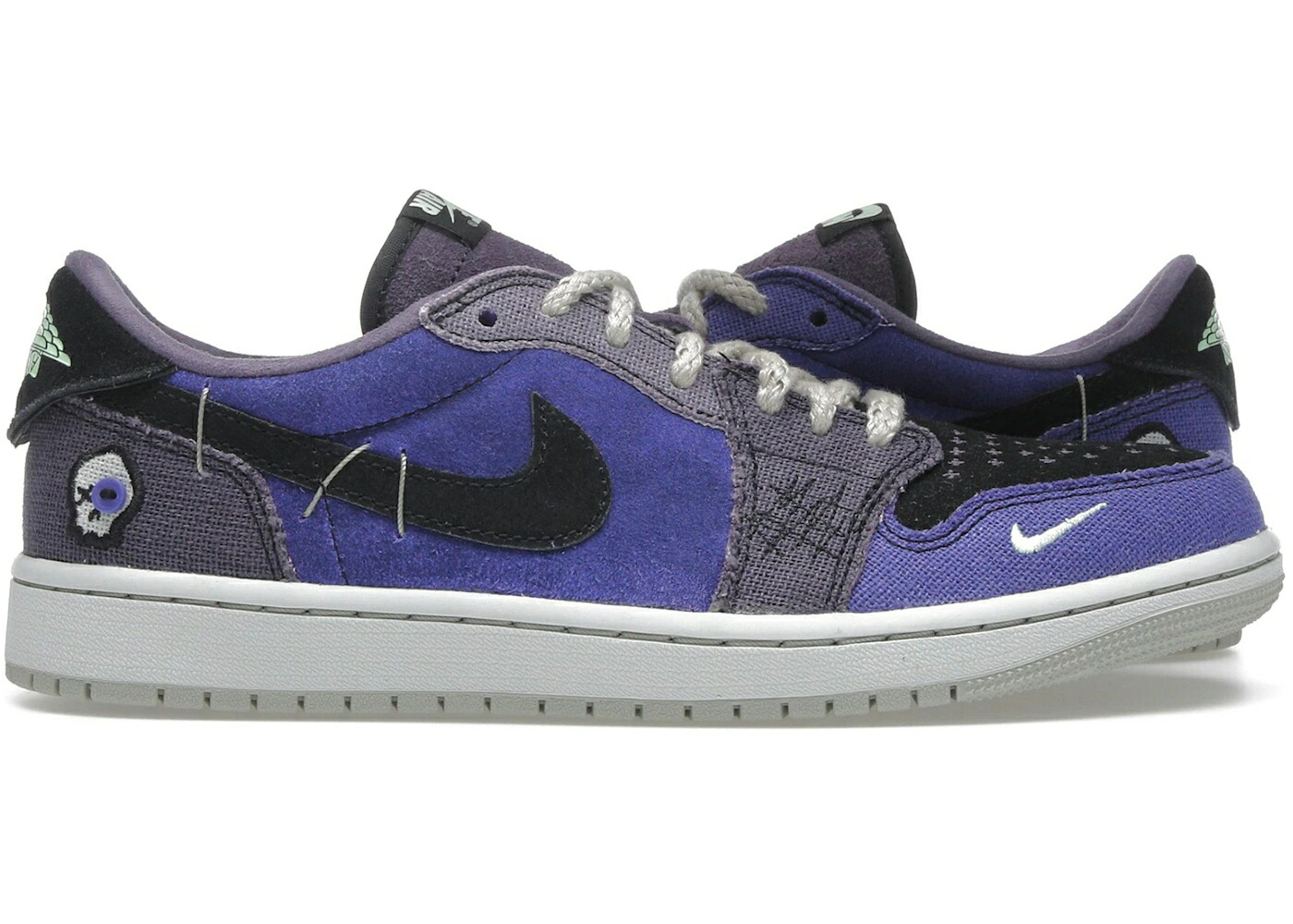 ナイキ ジョーダン 紫 パープル 緑 緑であること 黒いこと 黒いこと スニーカー メンズ JORDAN 1 RETRO LOW OG ZION WILLIAMSON VOODOO ALTERNATE / REGENCY PURPLE VAPOR GREEN BLACK スニーカー-メンズ靴